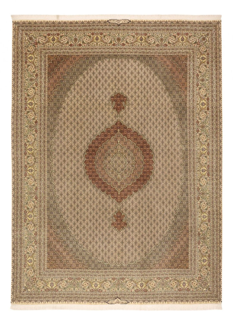 Dywan perski - Tabriz - Królewski - Royal - 336 x 252 cm - taupe