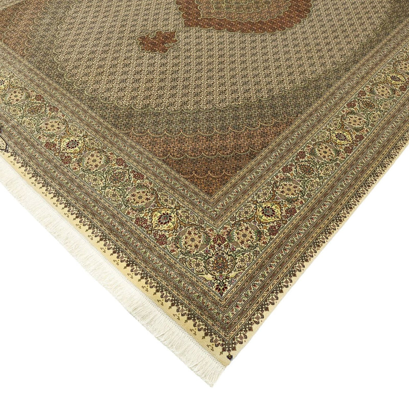 Dywan perski - Tabriz - Królewski - Royal - 336 x 252 cm - taupe