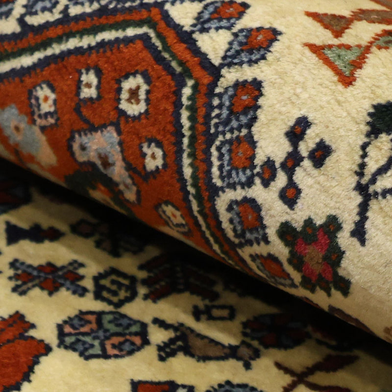 Perski dywan - Nomadyczny - 140 x 103 cm - kremowy