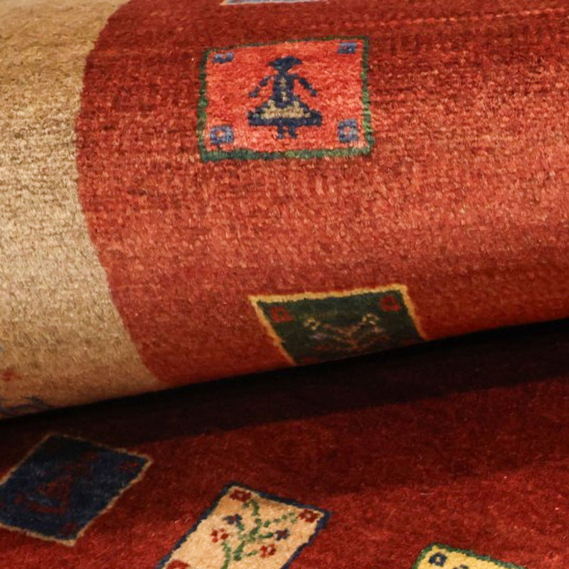 Dywan Gabbeh - Kashkuli perski - 184 x 121 cm - czerwony