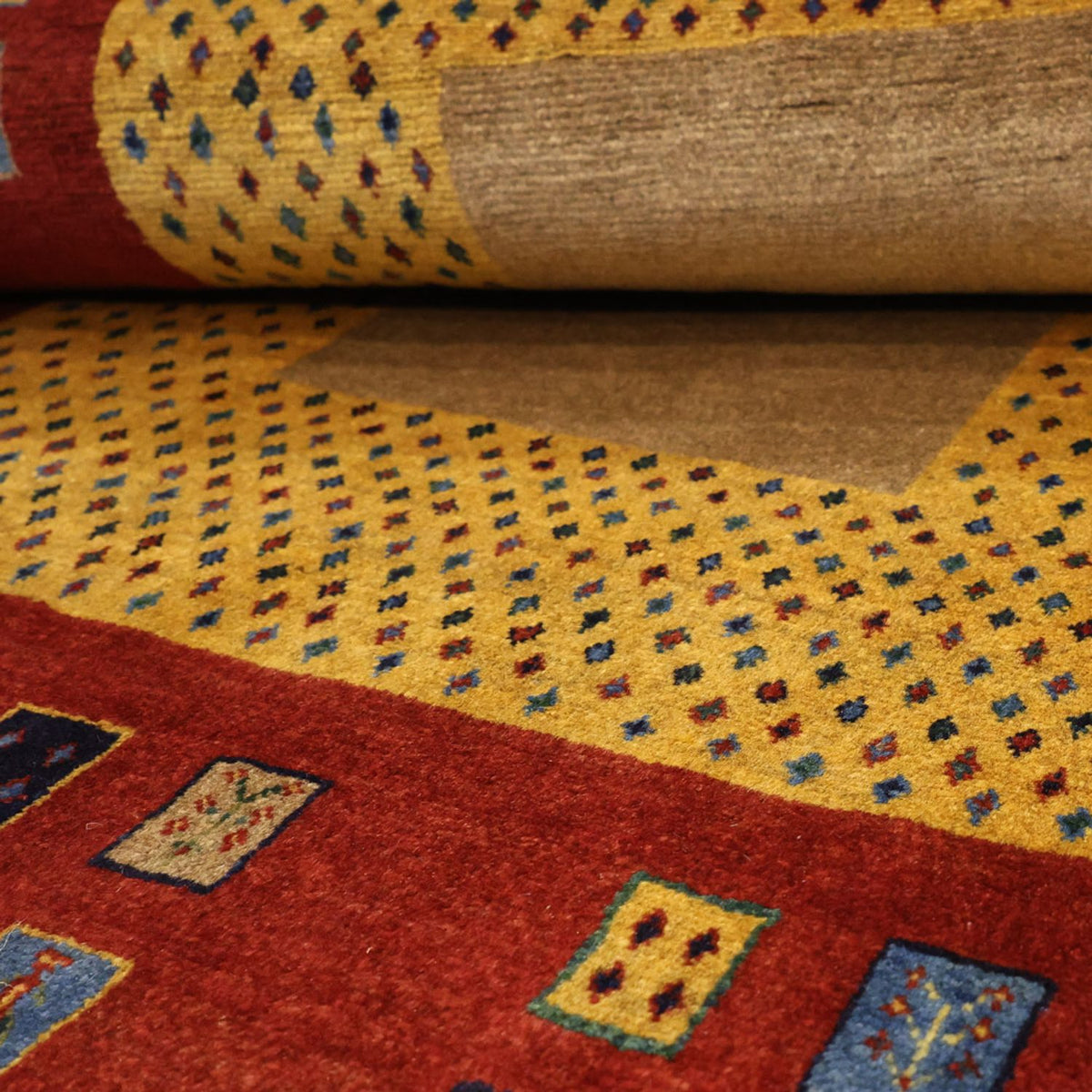 Dywan Gabbeh - Loribaft Perski - 158 x 108 cm - wielokolorowy