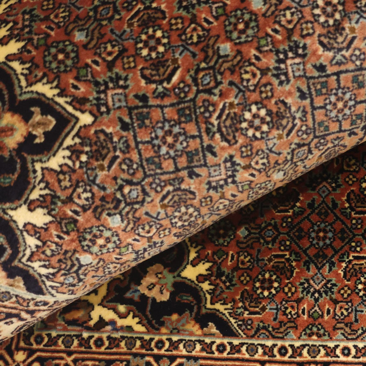 Dywan perski - Bijar - 133 x 73 cm - ciemny beż