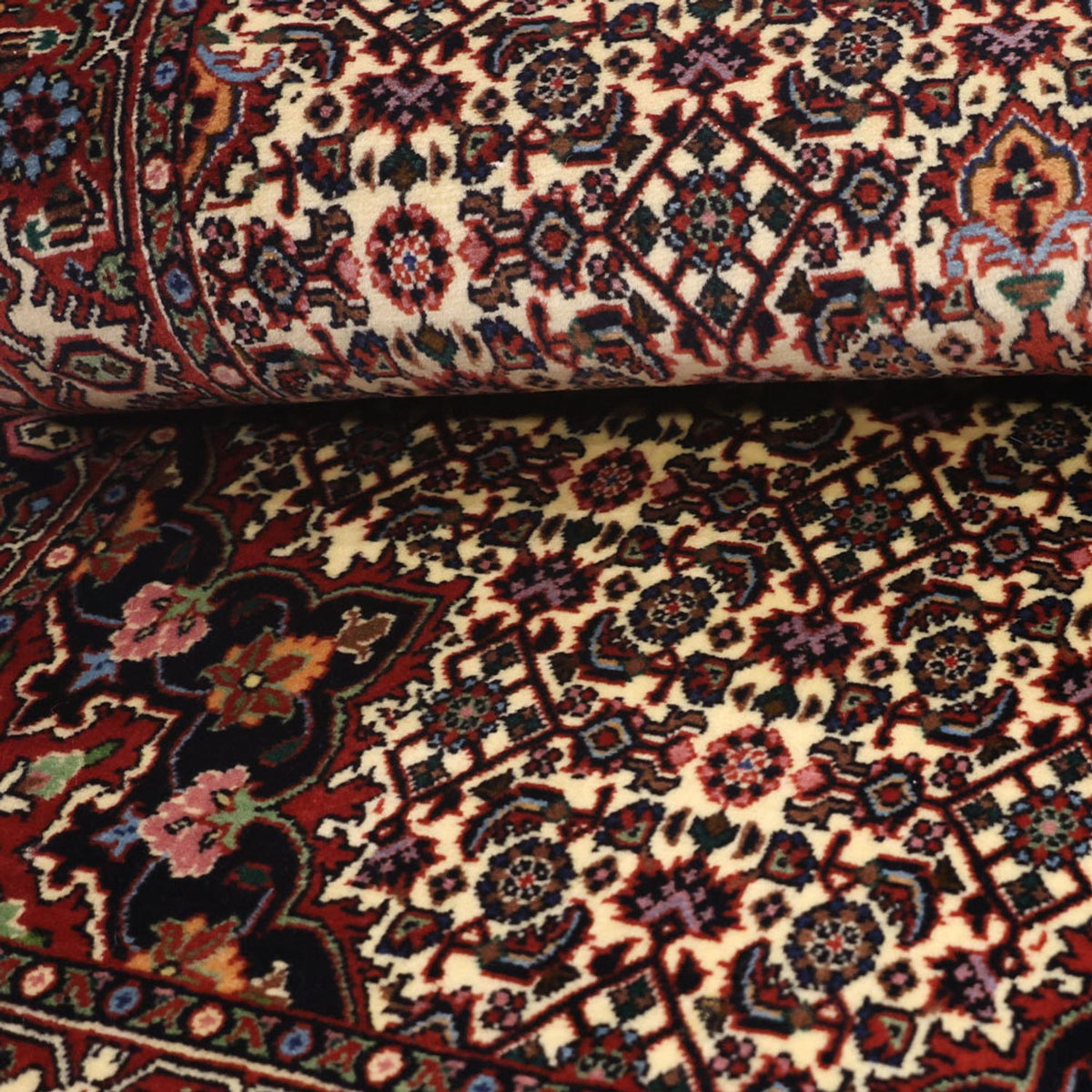 Dywan perski - Bijar - 137 x 72 cm - ciemny beż