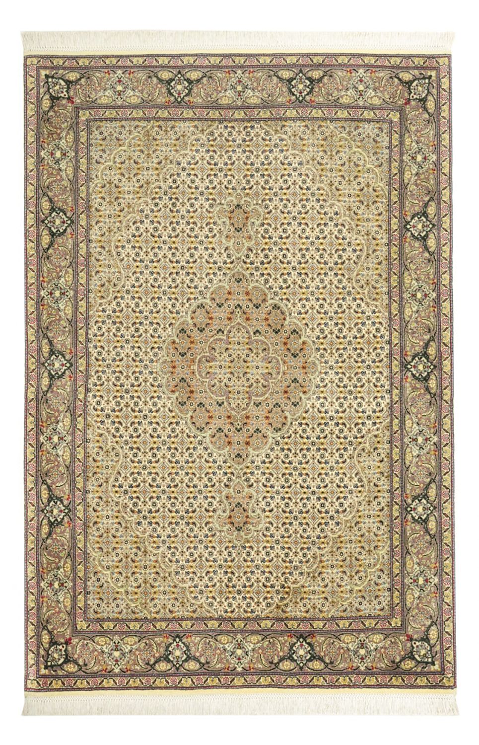Dywan perski - Tabriz - Królewski - 152 x 101 cm - oliwkowa zieleń