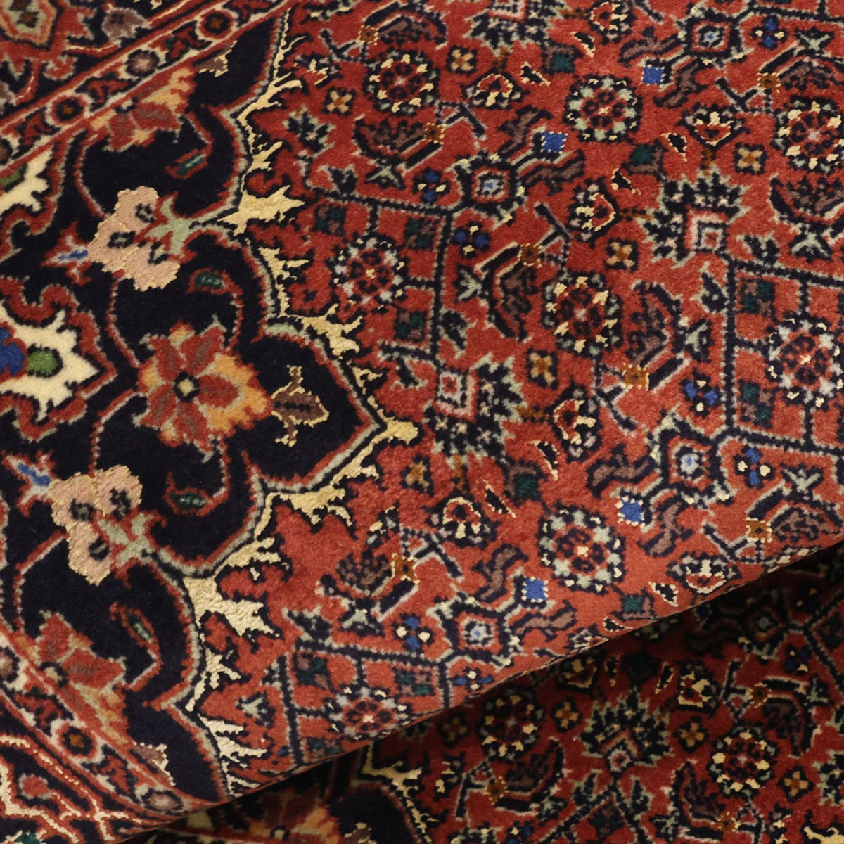 Dywan perski - Bijar - 139 x 68 cm - ciemna czerwień