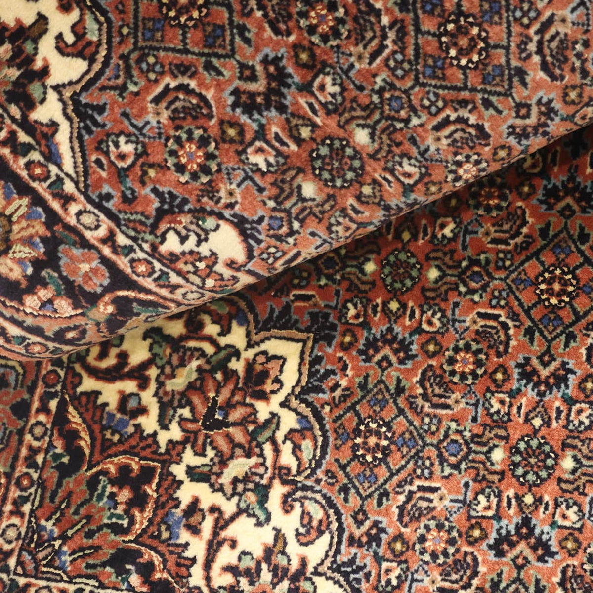 Dywan perski - Bijar - 144 x 70 cm - ciemny beż