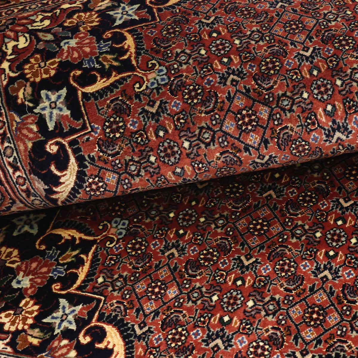 Dywan perski - Bijar - 153 x 91 cm - ciemna czerwień