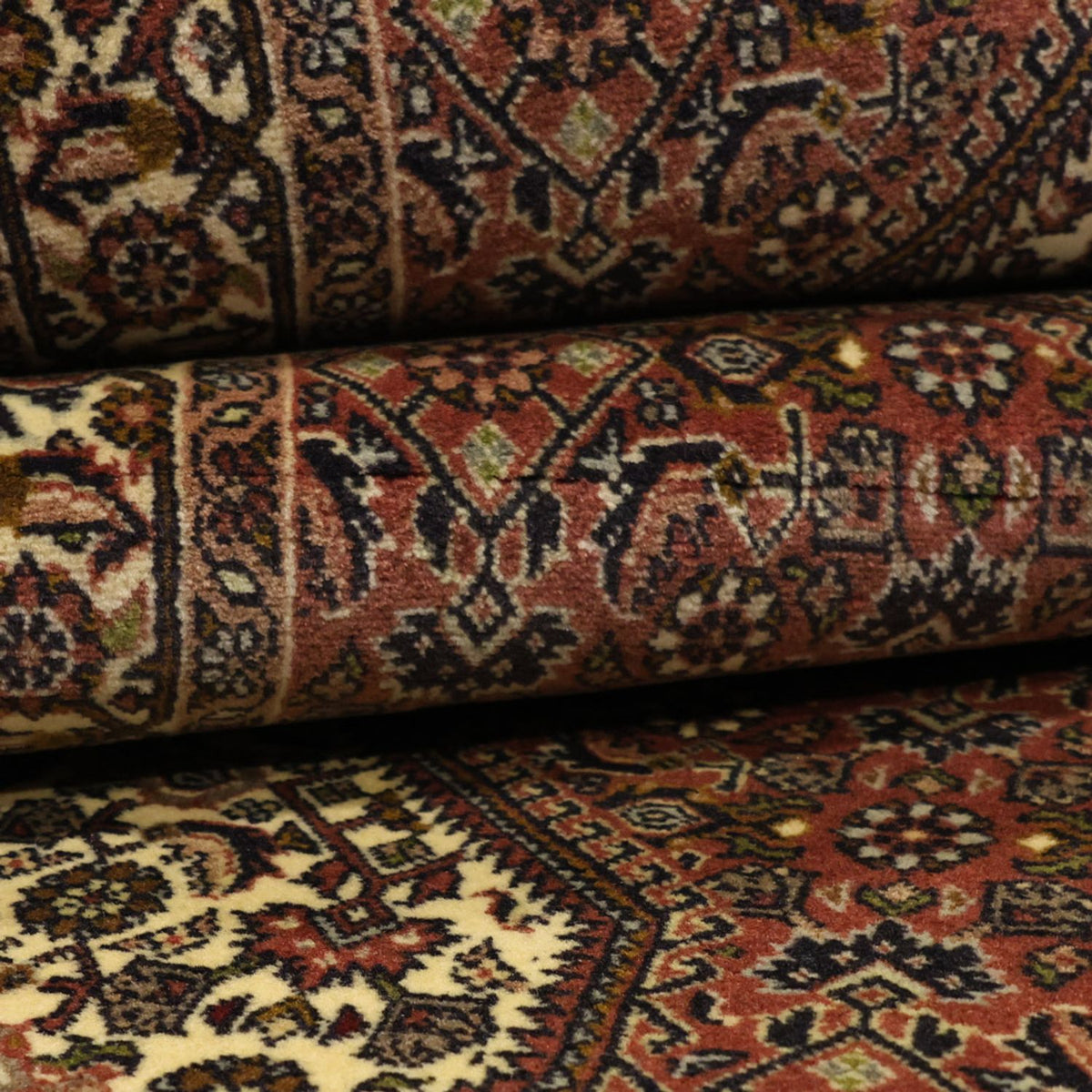 Biegacz Dywan perski - Bijar - 297 x 82 cm - terakota