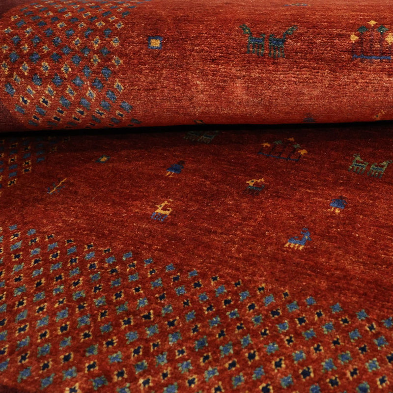 Dywan Gabbeh - Kashkuli perski - 157 x 104 cm - czerwony