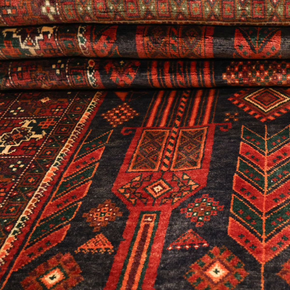 Biegacz Dywan beludżycki - 292 x 110 cm - ciemna czerwień