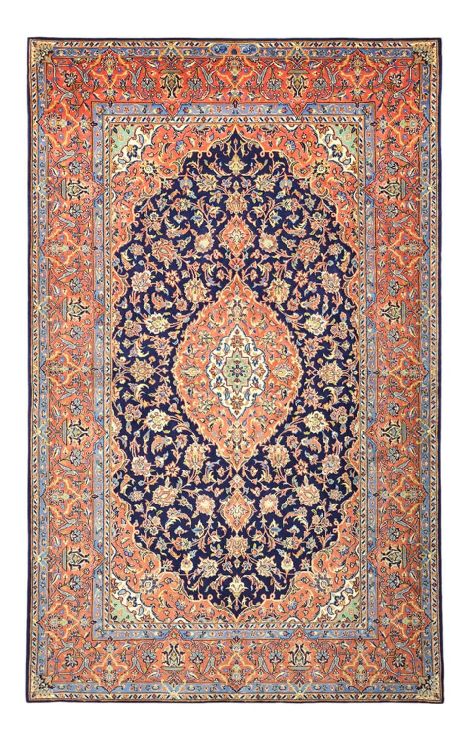 Dywan perski - Bijar - Royal - 220 x 136 cm - ciemnoniebieski