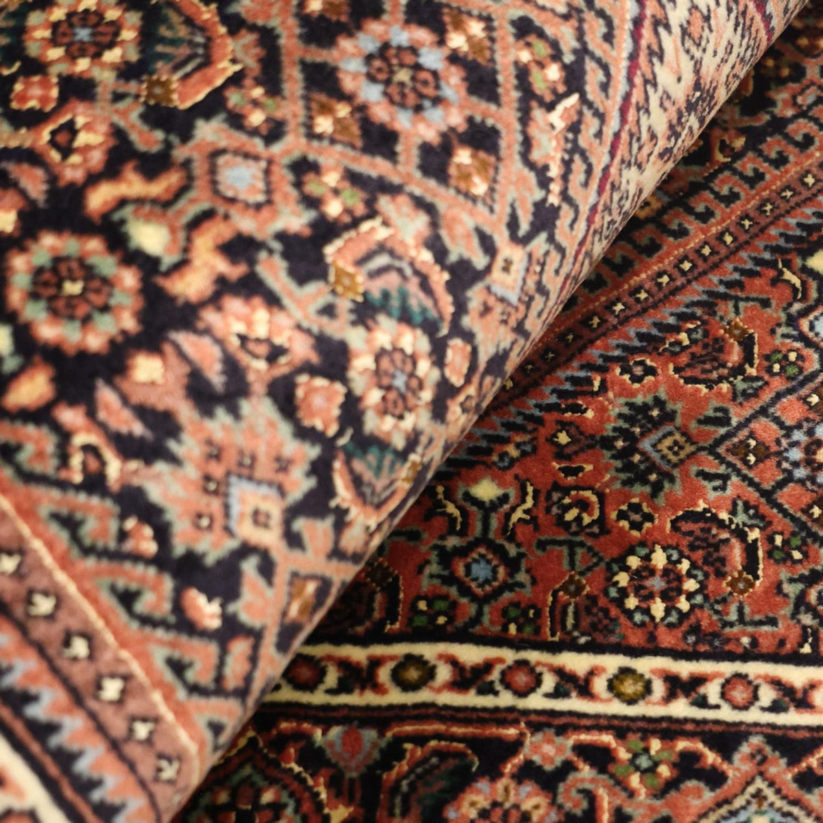 Dywan perski - Bijar - 134 x 70 cm - ciemny beż