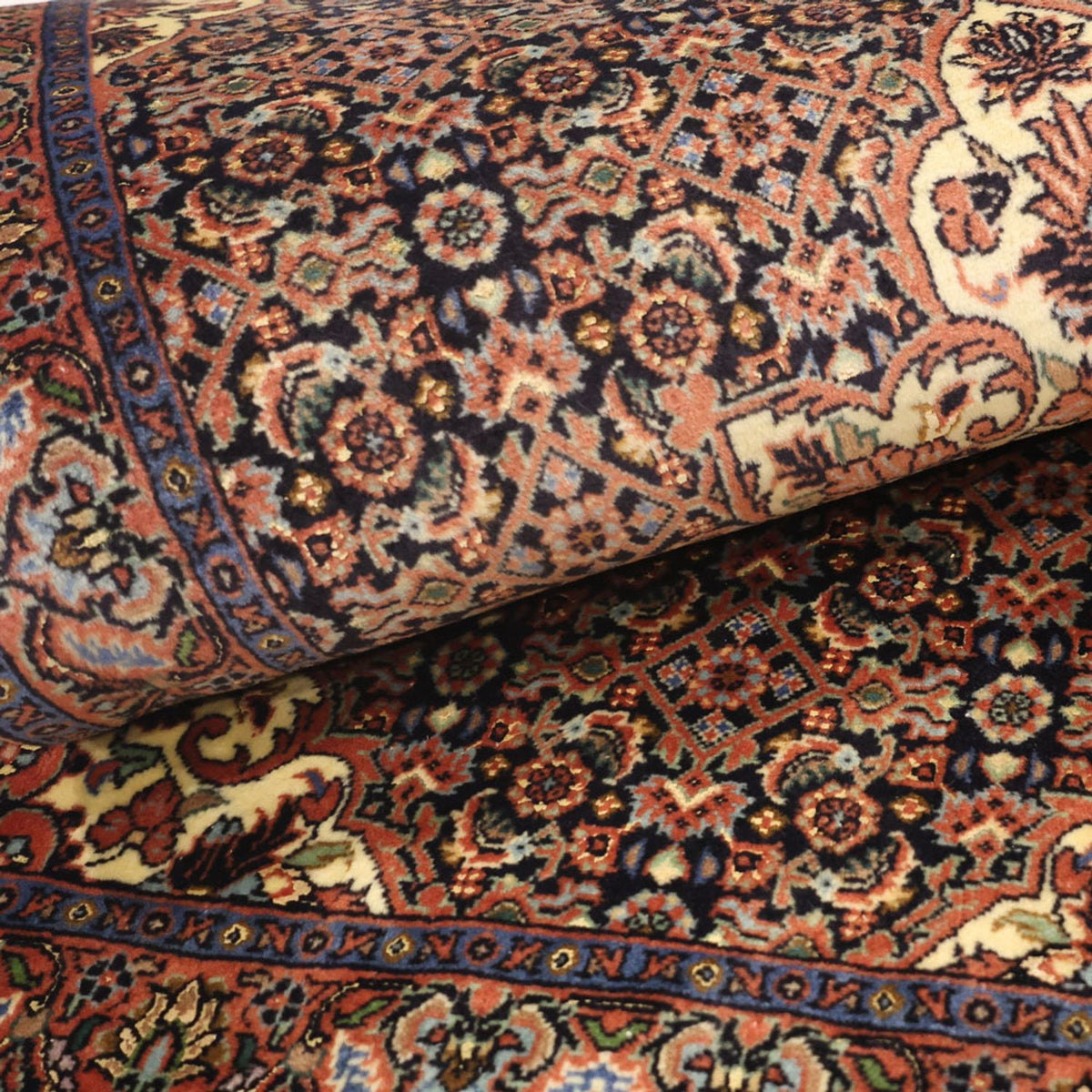 Dywan perski - Bijar - 138 x 72 cm - ciemny beż