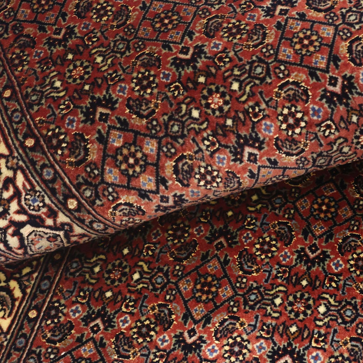 Dywan perski - Bijar - 142 x 72 cm - ciemny beż