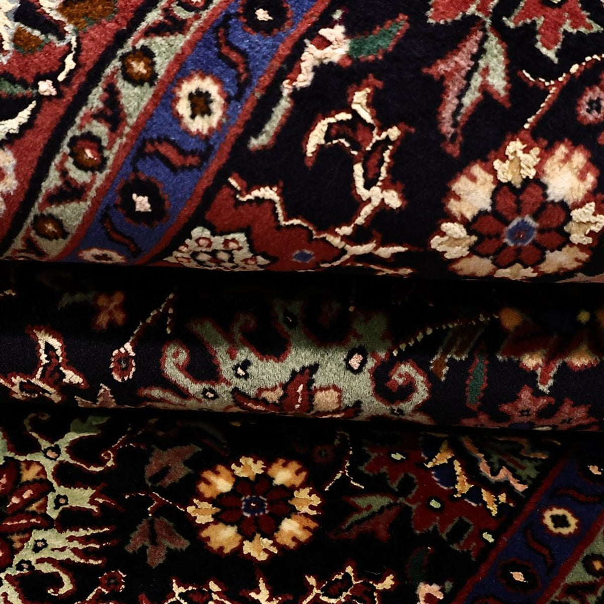 Dywan perski - Bijar - Royal - 212 x 130 cm - ciemnoniebieski