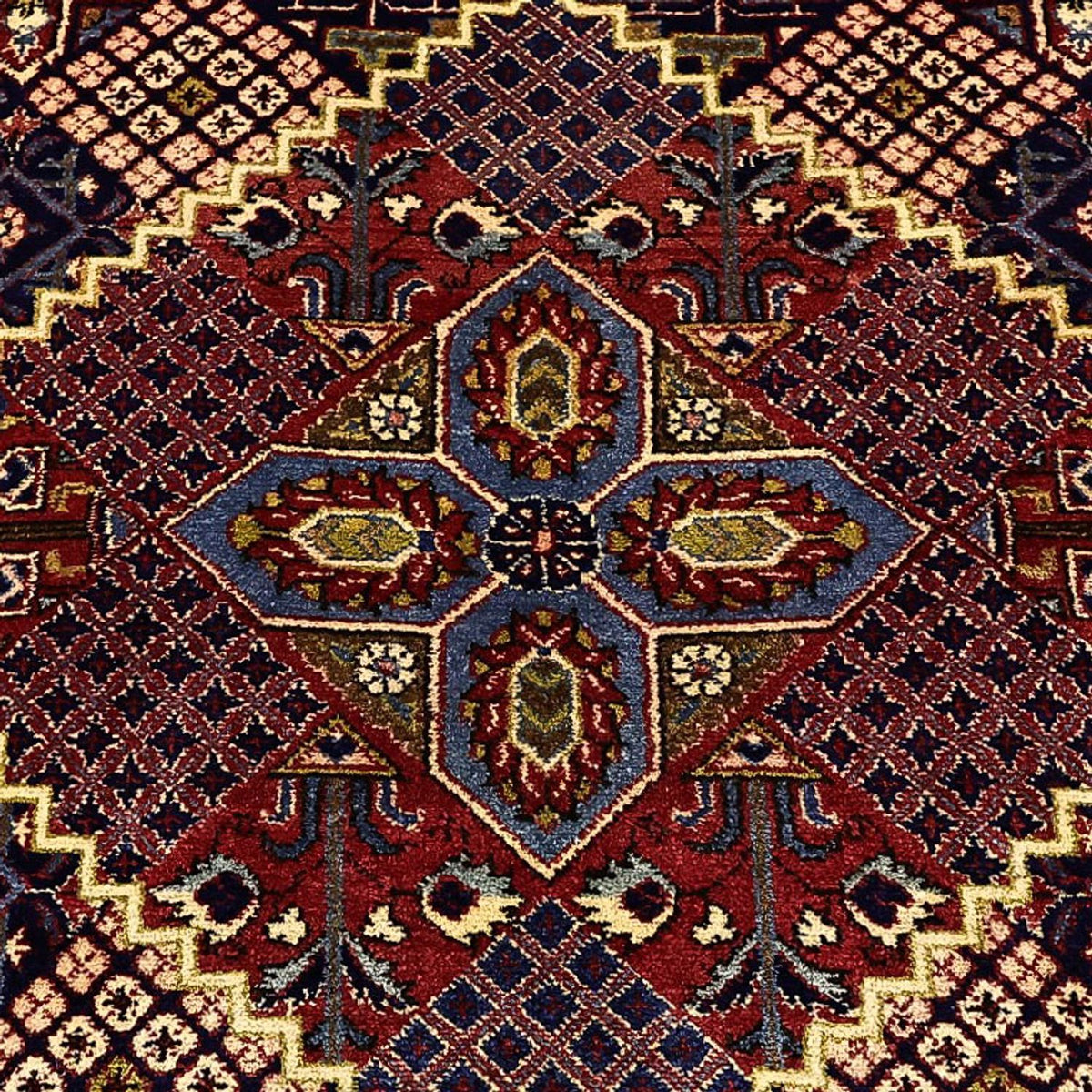 Dywan perski - Keshan - 211 x 143 cm - ciemnoniebieski