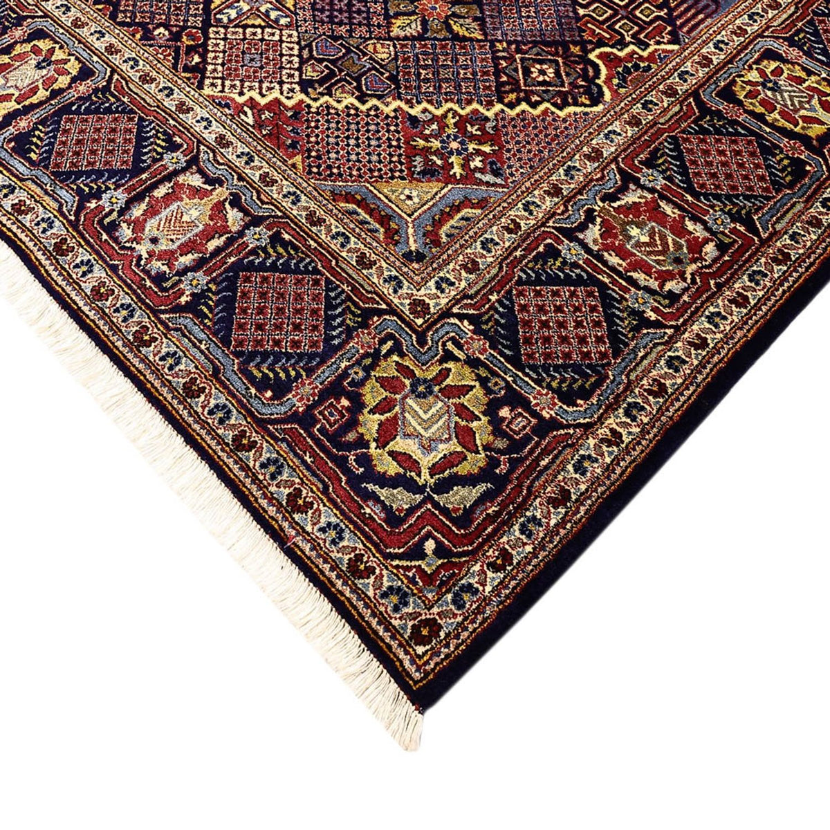 Dywan perski - Keshan - 211 x 143 cm - ciemnoniebieski