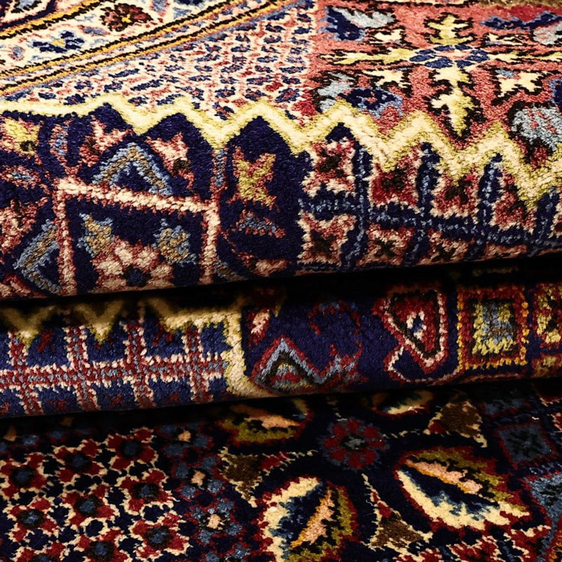 Dywan perski - Keshan - 211 x 143 cm - ciemnoniebieski