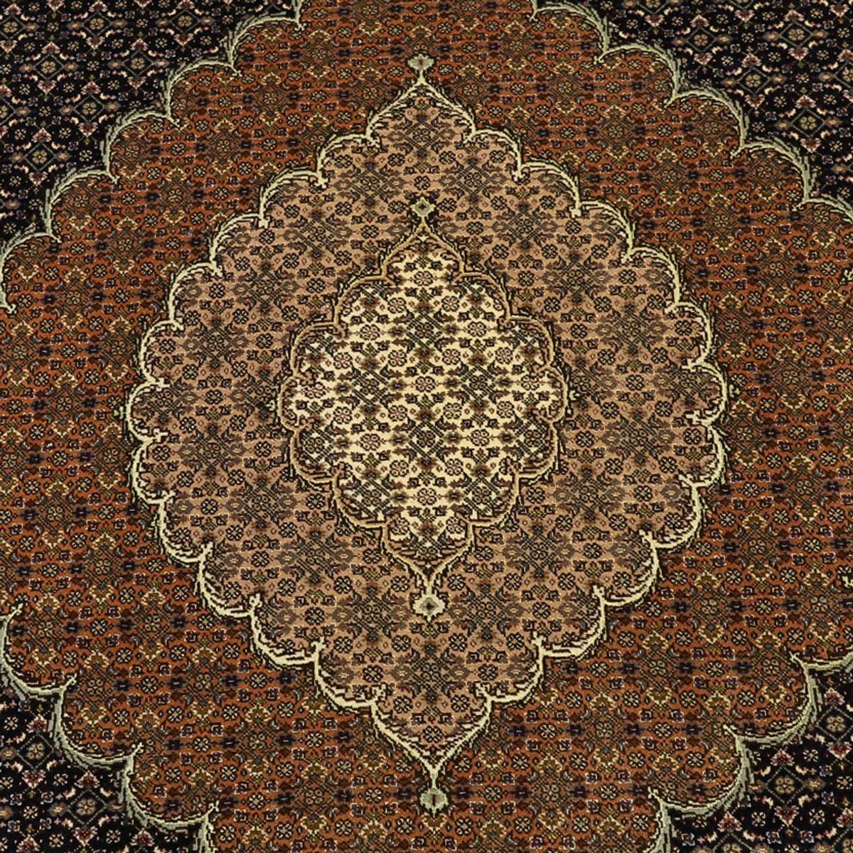 Dywan perski - Tabriz - 299 x 204 cm - ciemny beż