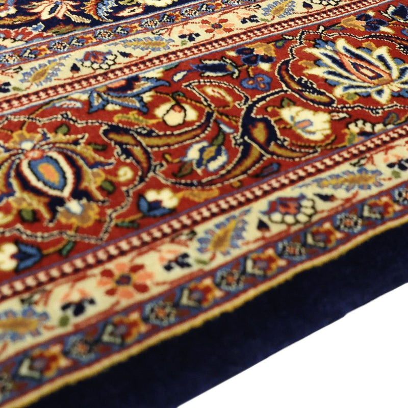 Dywan perski - Keshan - 203 x 132 cm - ciemnoniebieski