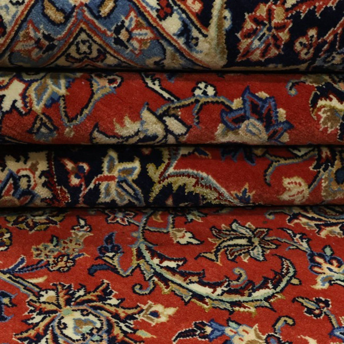 Perski dywan - Ghom - Królewski - Naszyjnik z jedwabiu - 220 x 141 cm - czerwony