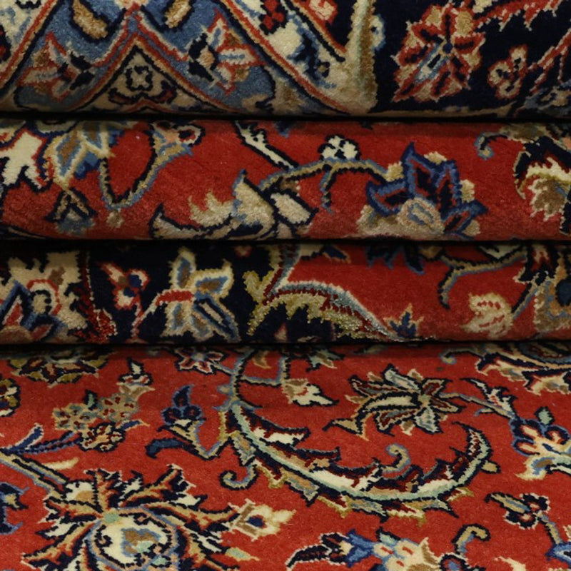 Perski dywan - Ghom - Królewski - Naszyjnik z jedwabiu - 220 x 141 cm - czerwony