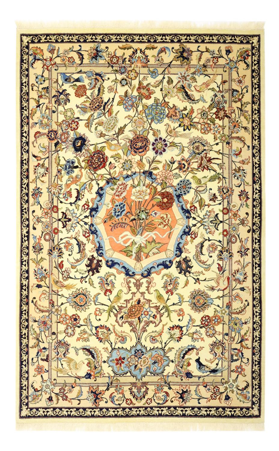 Dywan perski - Isfahan - Premium - 156 x 100 cm - beżowy