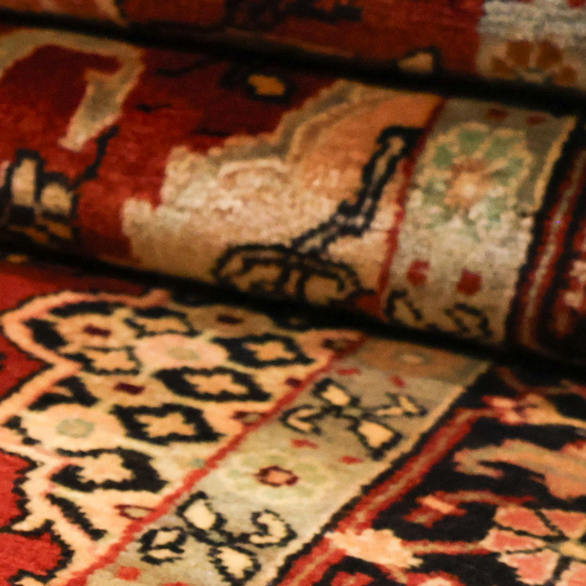 Biegacz Dywan perski - Bijar - 267 x 125 cm - czerwony