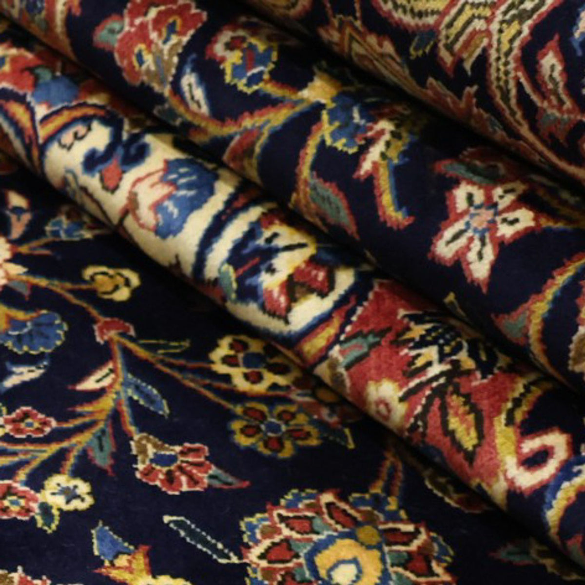 Dywan perski - Keshan - 321 x 221 cm - ciemnoniebieski