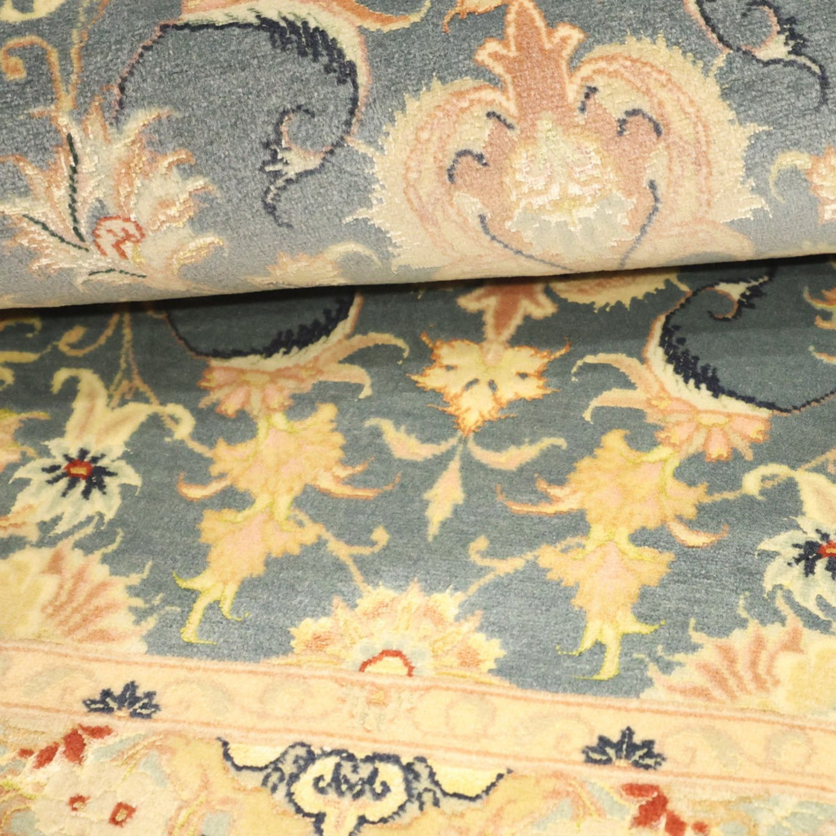 Dywan perski - Tabriz - 119 x 81 cm - jasnoniebieski