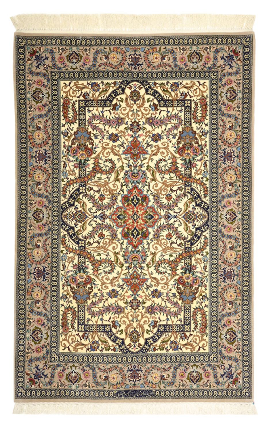 Dywan perski - Isfahan - Premium - 171 x 111 cm - ciemny beż