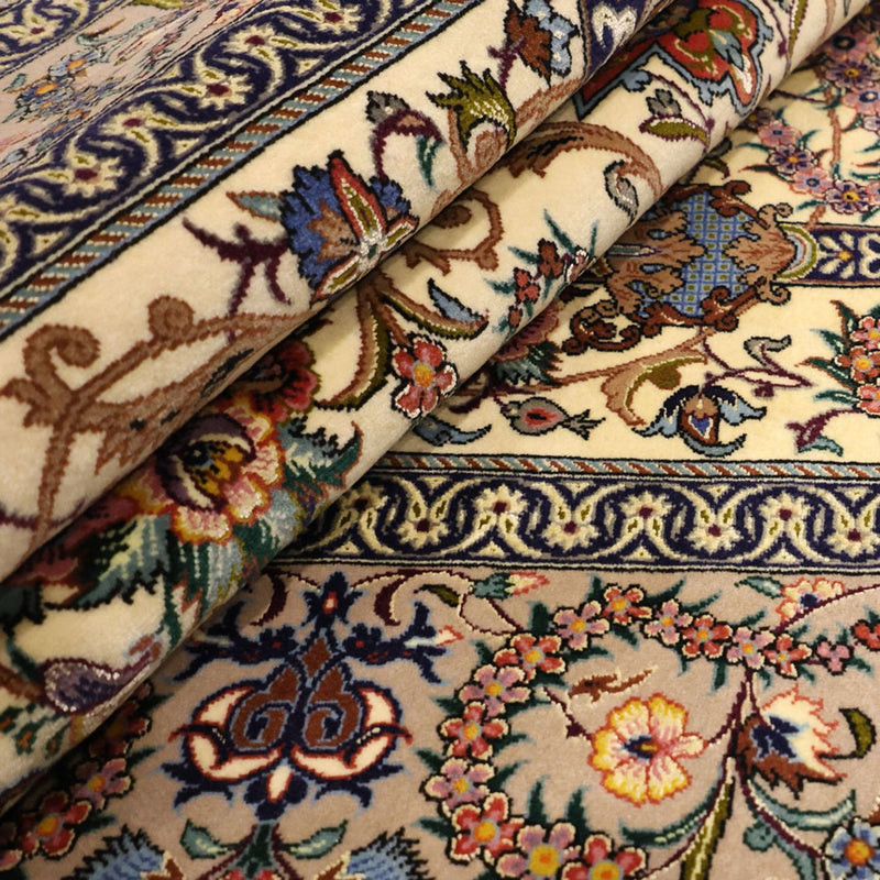 Dywan perski - Isfahan - Premium - 171 x 111 cm - ciemny beż