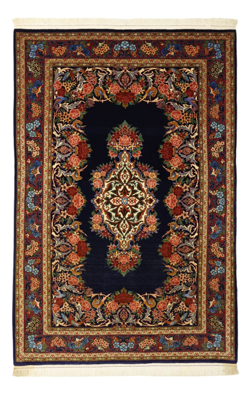 Dywan perski - Klasyczny - 159 x 105 cm - ciemnoniebieski