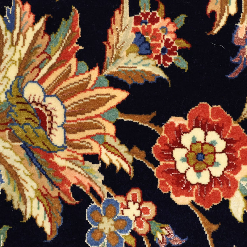 Dywan perski - Isfahan - Premium - 151 x 101 cm - ciemnoniebieski