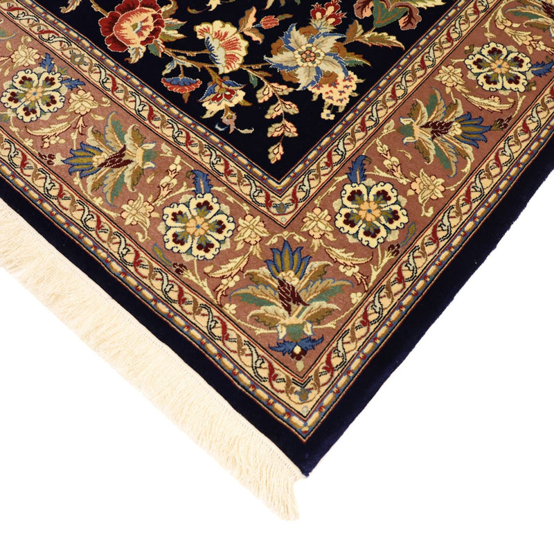 Dywan perski - Isfahan - Premium - 151 x 101 cm - ciemnoniebieski