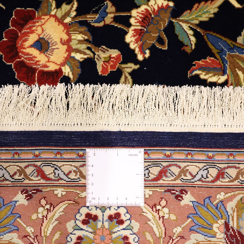 Dywan perski - Isfahan - Premium - 151 x 101 cm - ciemnoniebieski