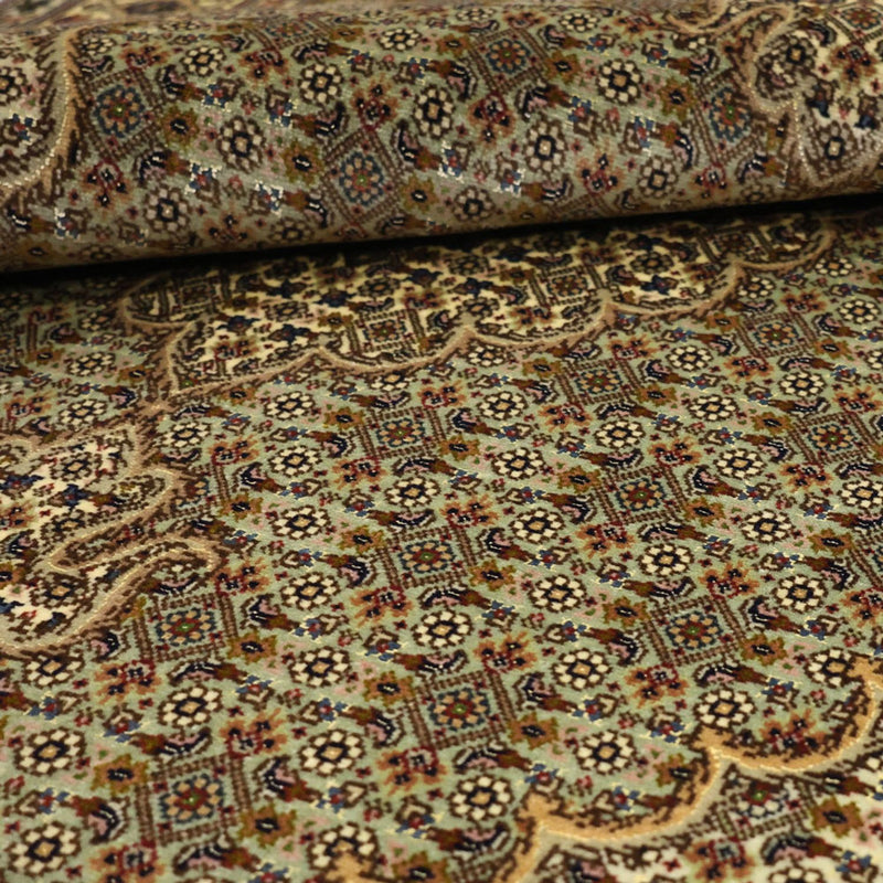 Dywan perski - Tabriz - Królewski - 151 x 100 cm - oliwkowa zieleń