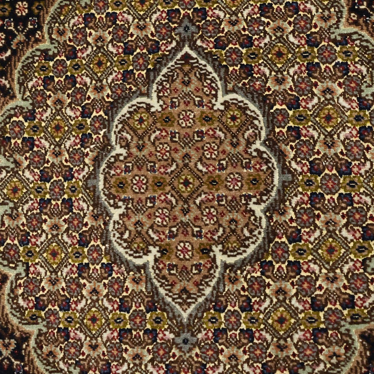 Dywan perski - Tabriz - Królewski - 150 x 99 cm - ciemny beż