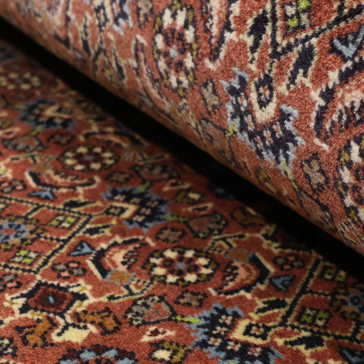 Biegacz Dywan perski - Bijar - 293 x 88 cm - terakota