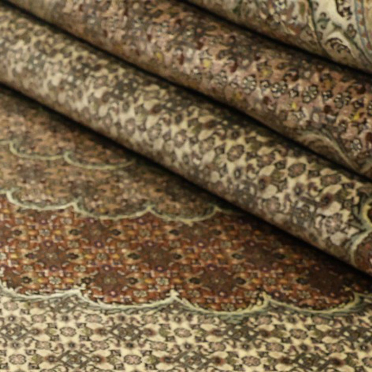 Dywan perski - Tabriz - Królewski - Royal - 348 x 248 cm - jasny beż