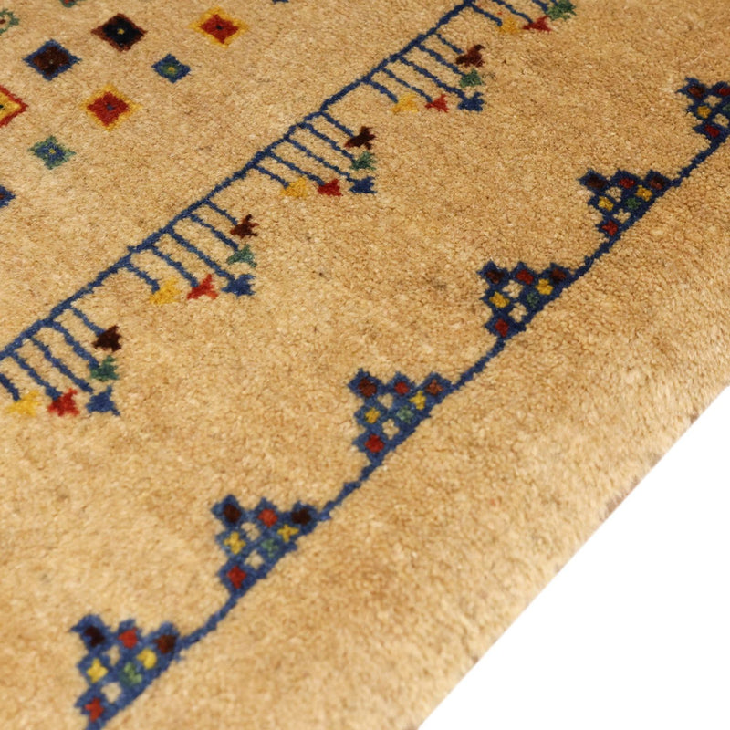 Dywan Gabbeh - Loribaft Perski - 164 x 79 cm - złoto