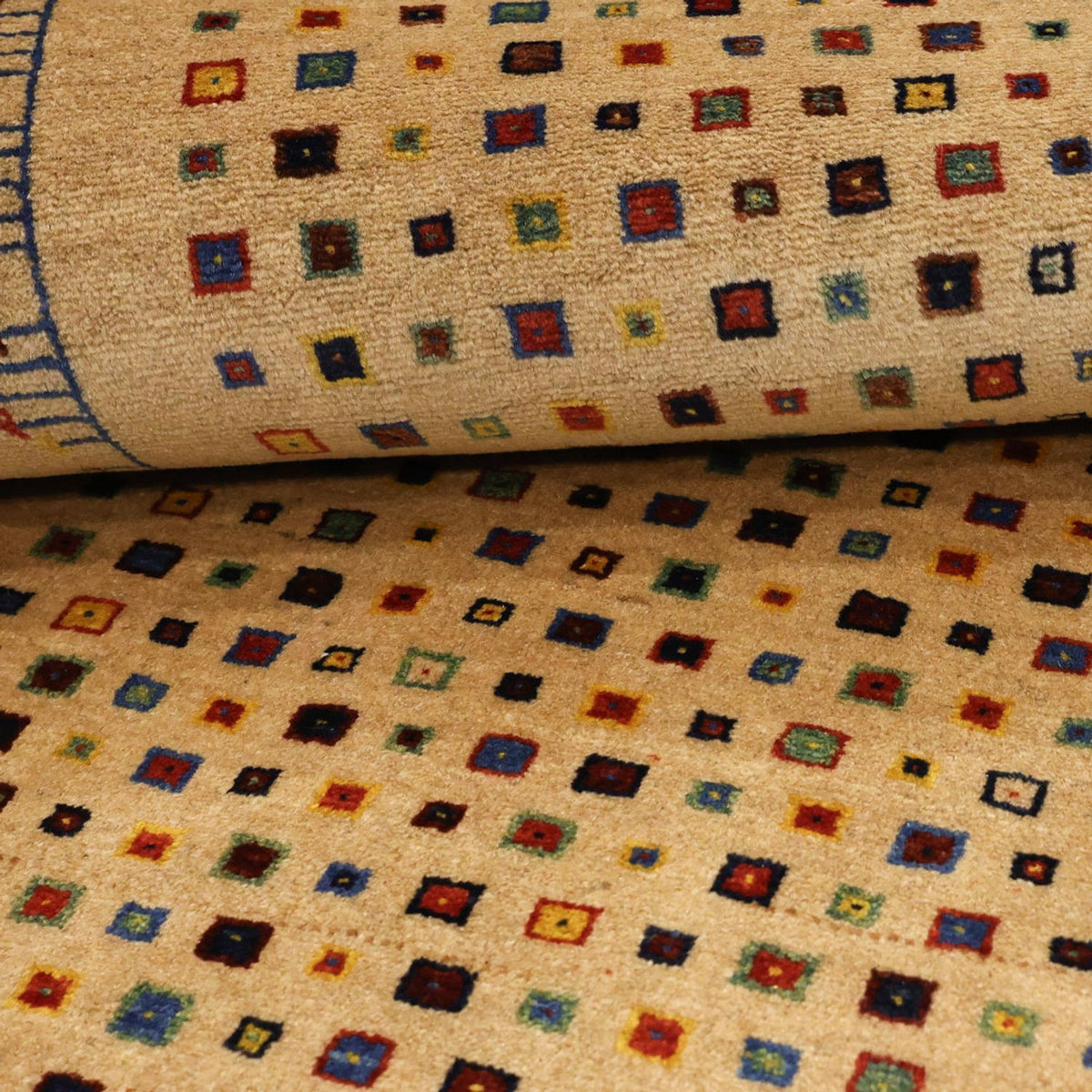 Dywan Gabbeh - Loribaft Perski - 164 x 79 cm - złoto