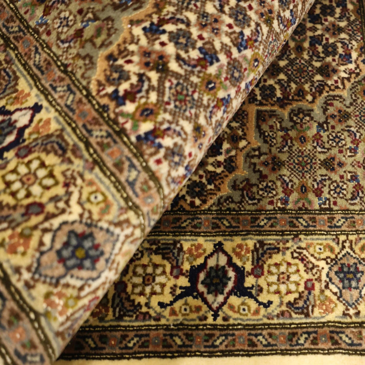 Dywan perski - Tabriz - Królewski - 92 x 60 cm - oliwkowa zieleń