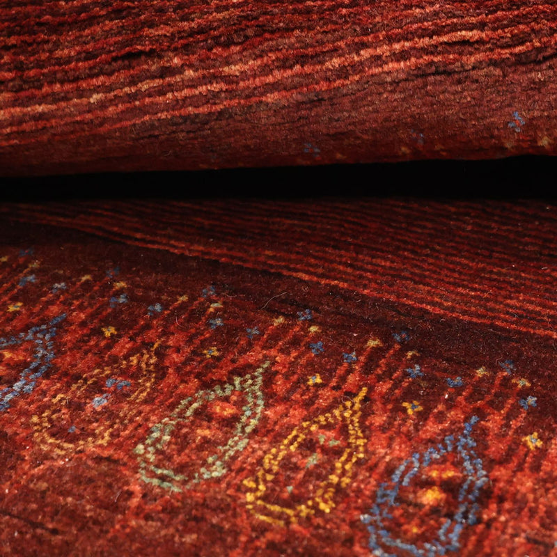 Dywan Gabbeh - Kashkuli perski - 131 x 82 cm - ciemna czerwień