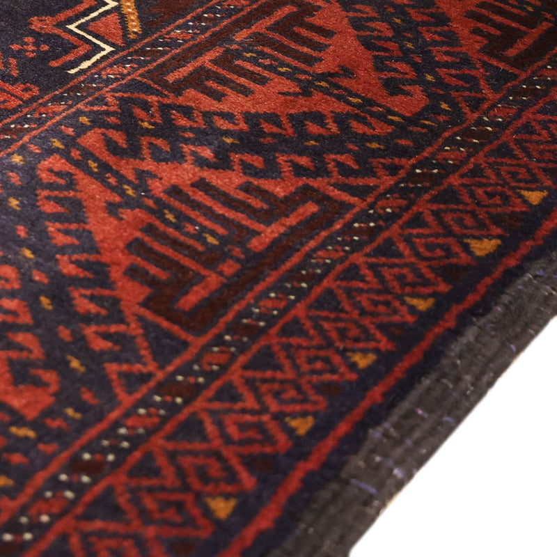 Biegacz Dywan beludżycki - 198 x 98 cm - ciemna czerwień