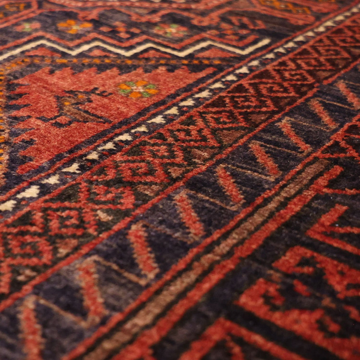 Biegacz Dywan beludżycki - 194 x 98 cm - ciemna czerwień