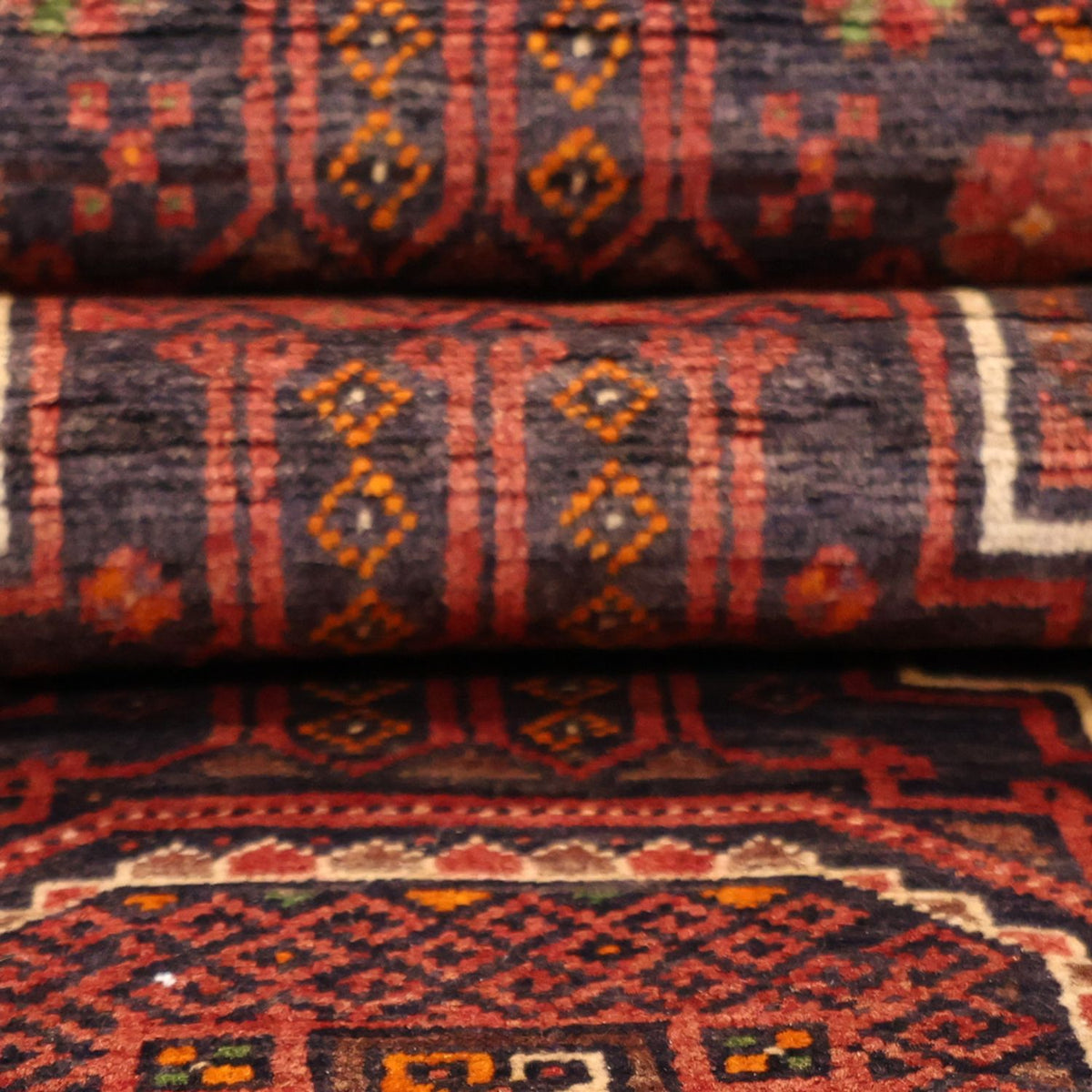 Biegacz Dywan beludżycki - 194 x 98 cm - ciemna czerwień