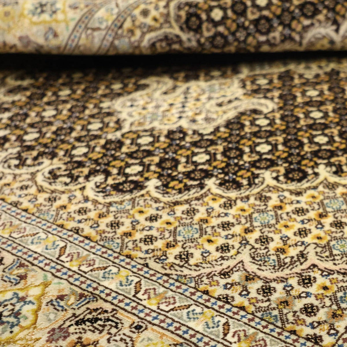 Dywan perski - Tabriz - Królewski - 148 x 100 cm - oliwkowa zieleń