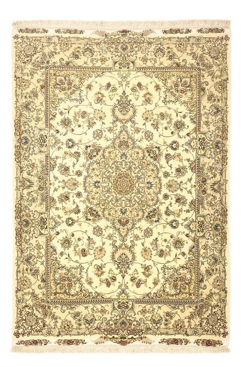 Dywan perski - Tabriz - Premium - Naszyjnik z jedwabiu - 206 x 145 cm - beżowy