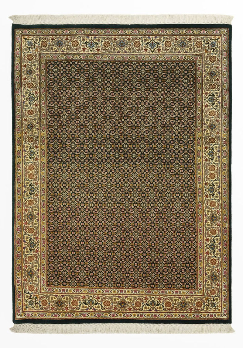 Dywan perski - Tabriz - Królewski - 144 x 106 cm - oliwkowa zieleń